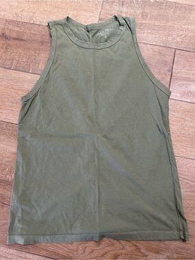ALEX MILL Cotton Olive Green Relaxed Tank Top Size Small